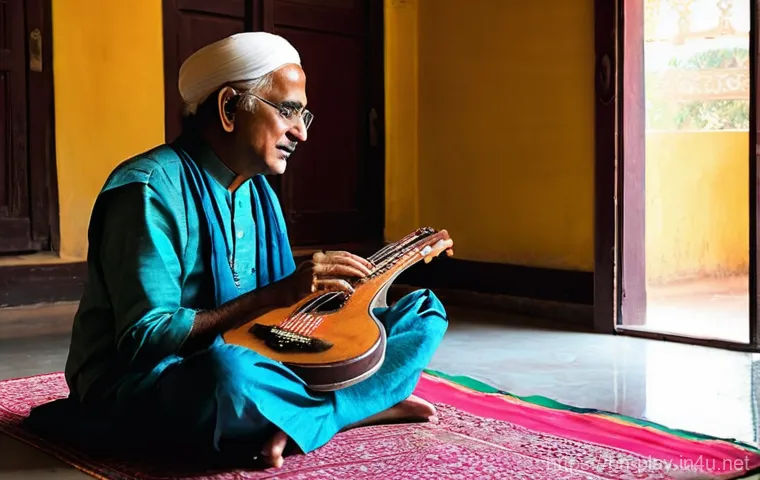 연주가가 실기 시험 후 피드백 받는 방법 - **Prompt:** A young, aspiring classical Indian musician, dressed in modest, traditional attire like ...