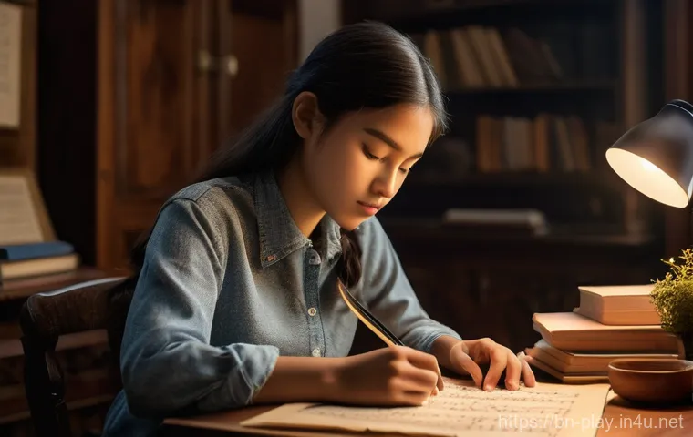 연주가 시험 기출문제 분석 및 활용 - **Prompt:** A young, determined female music student, dressed in a comfortable yet modest long-sleev...