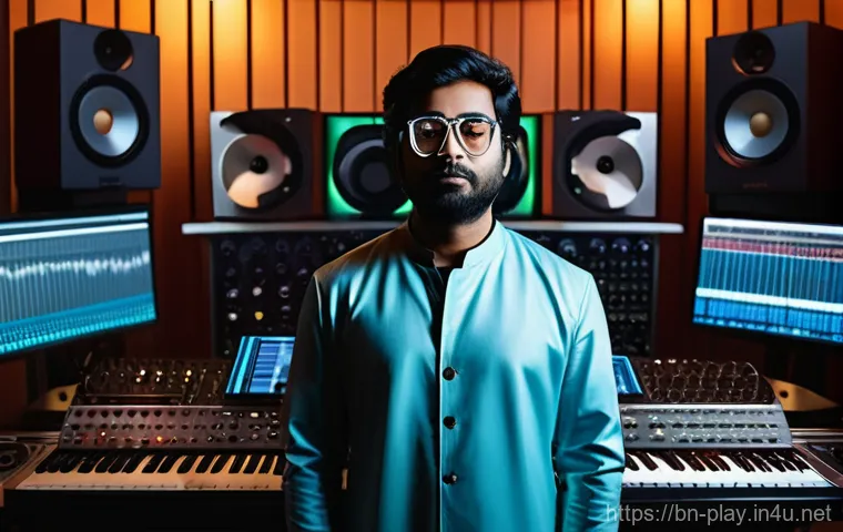 연주가로서 업계에서 인정받는 방법 - A charismatic and diverse Bengali musician, dressed in stylish, culturally inspired but modest perfo...